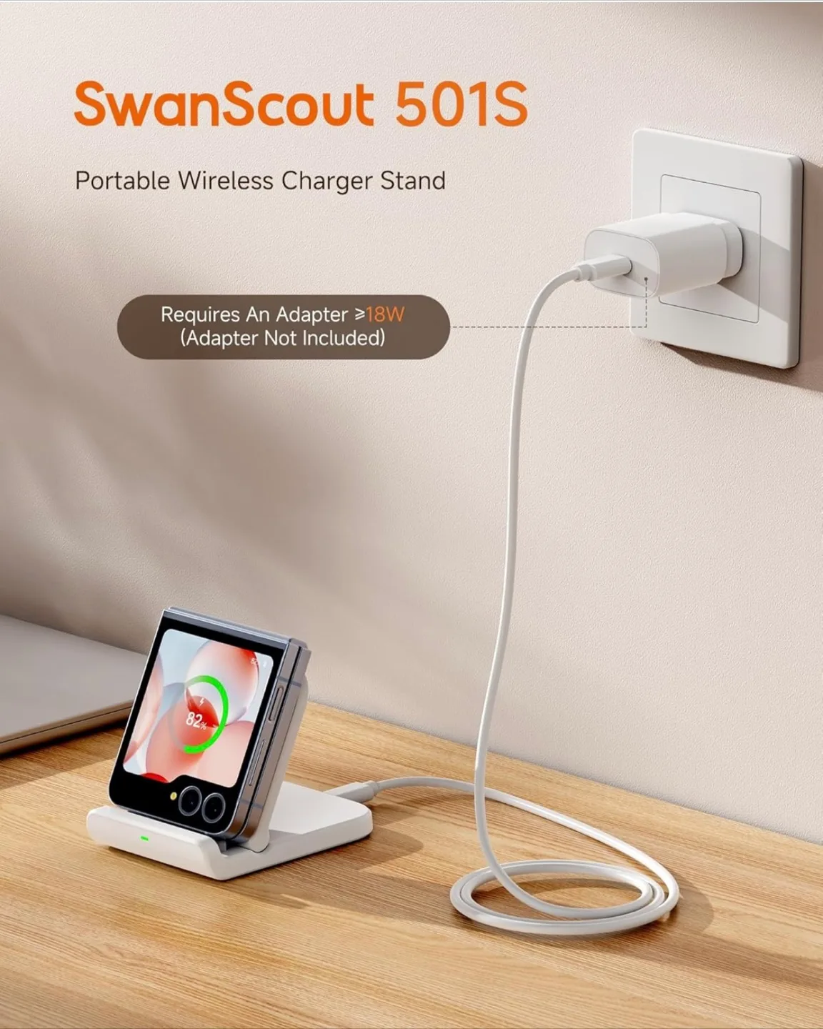 SwanScout 501S Foldable Wireless Charging Stand - New image indicator(3)