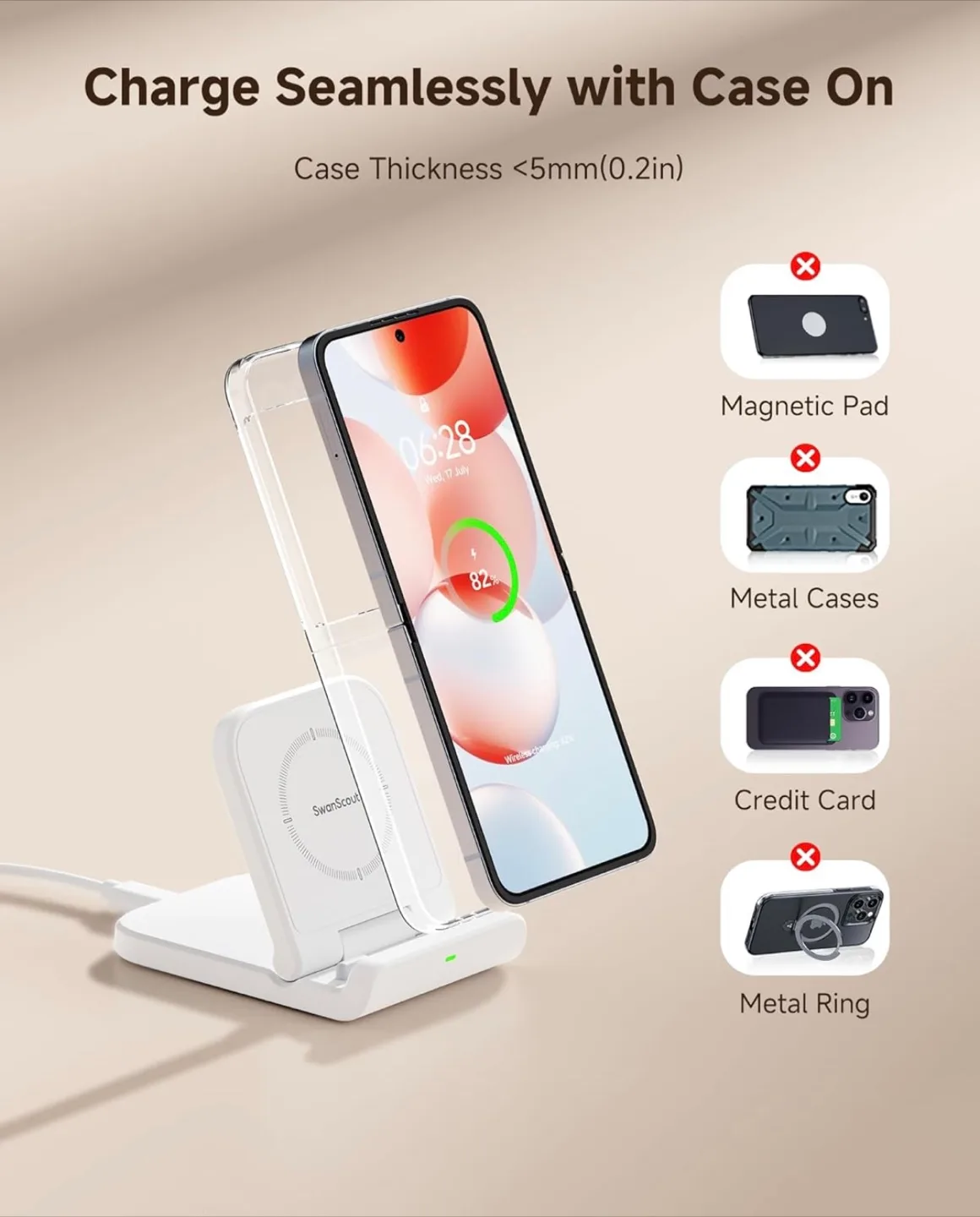 SwanScout 501S Foldable Wireless Charging Stand - New image indicator(8)
