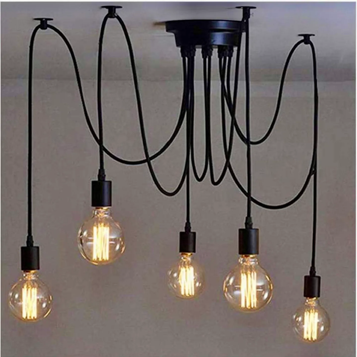 Black Spider Chandelier Lamp thumbnail