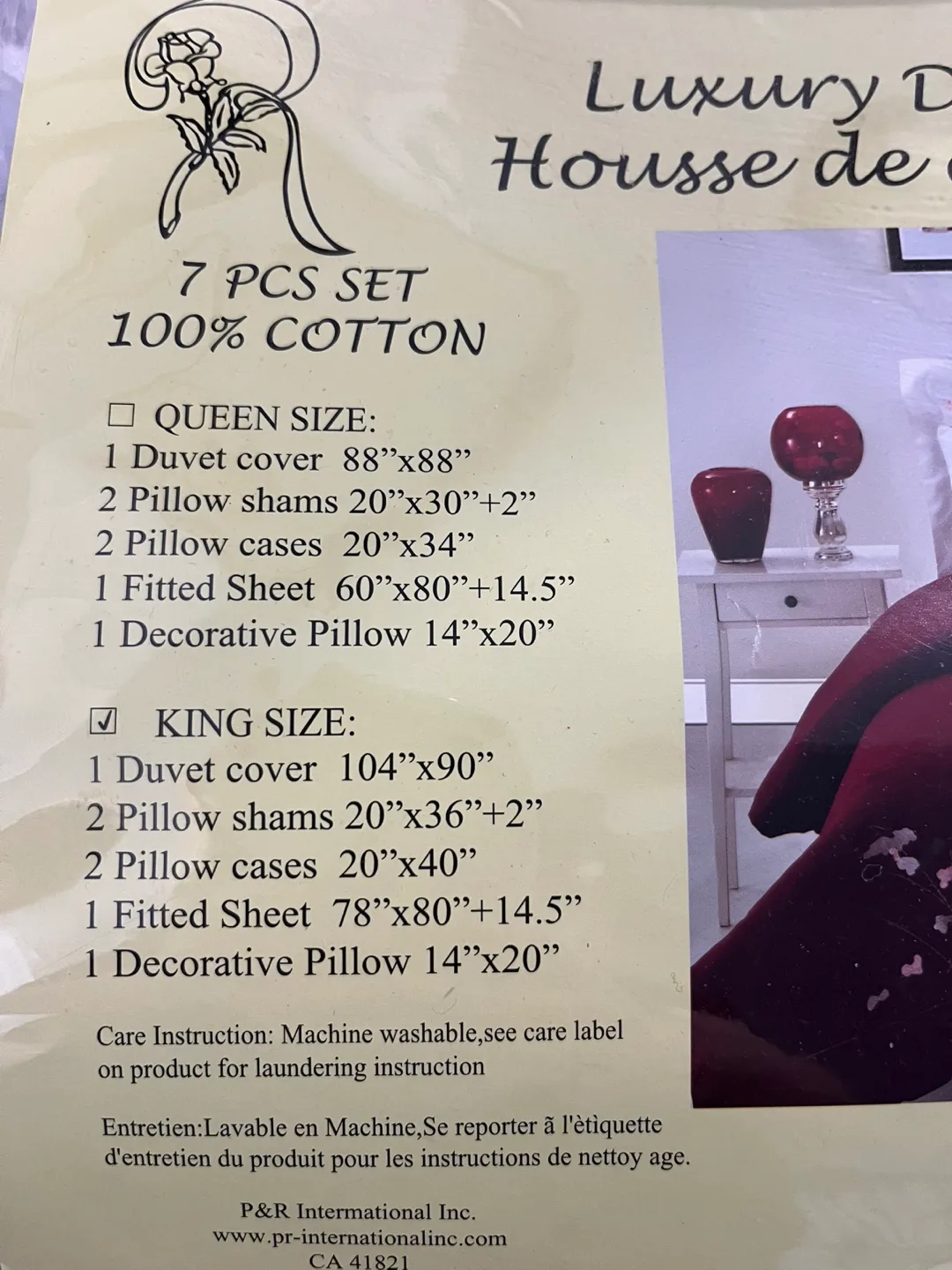 Luxury Duvet Cover Set 100% Cotton. Embroidered - King Size image indicator(2)