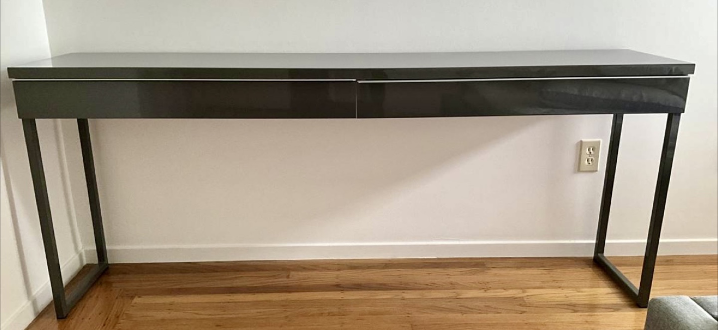 IKEA desk, black, 180cm long - photo 4