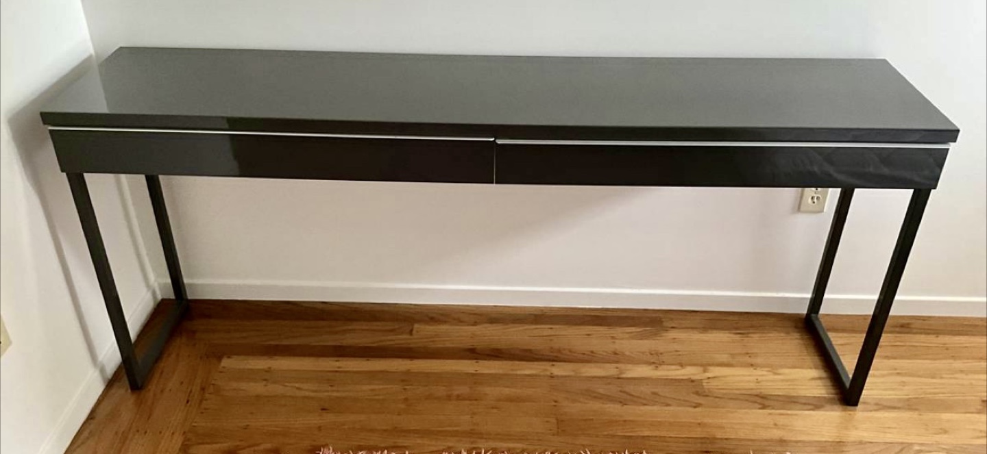 IKEA desk, black, 180cm long - photo 5