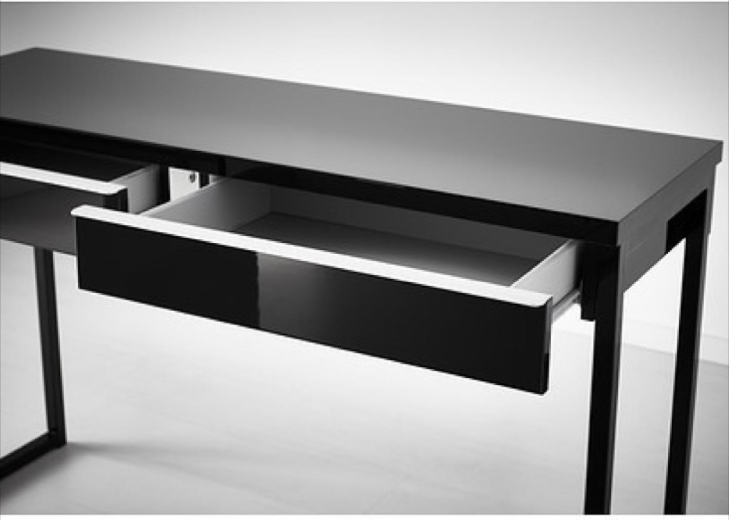 IKEA desk, black, 180cm long - photo 2