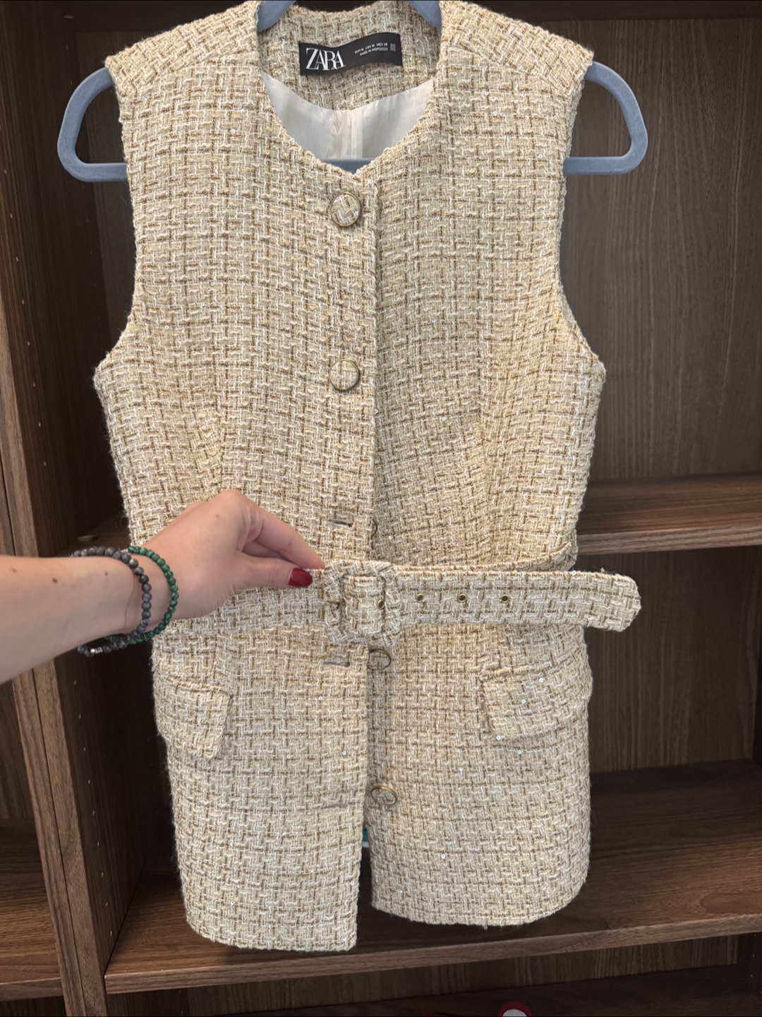 Zara Tweed Vest - Size M
