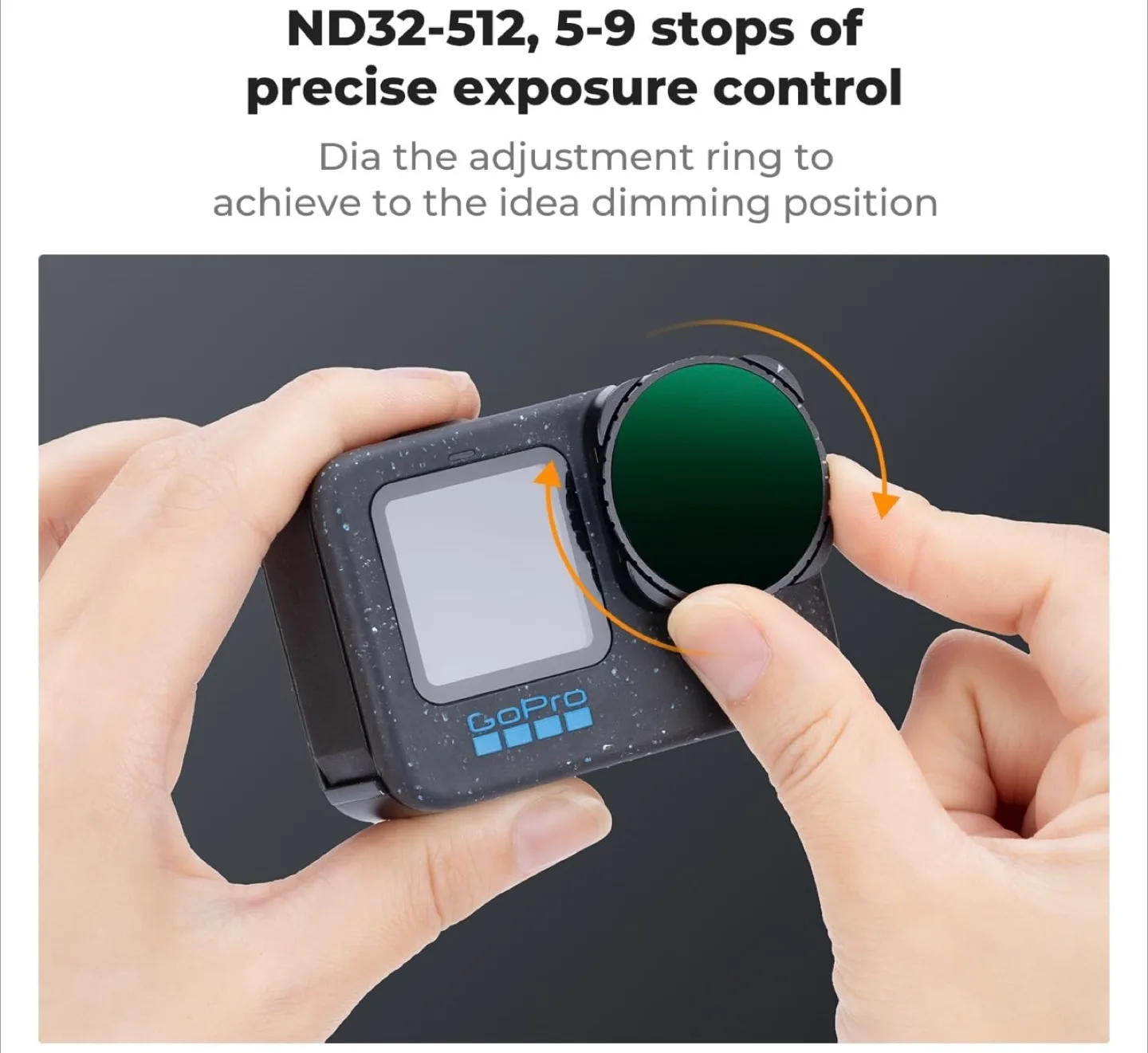 K&F Concept ND32-512 Lens Filter for GoPro Hero 13/12/11/10/9 image indicator(4)