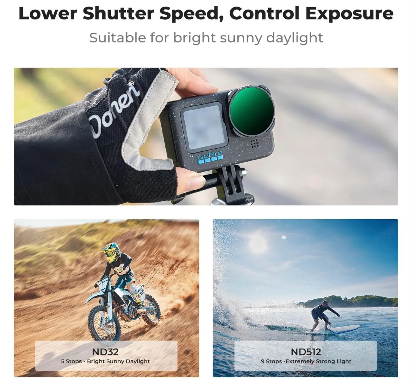 K&F Concept ND32-512 Lens Filter for GoPro Hero 13/12/11/10/9 image indicator(5)