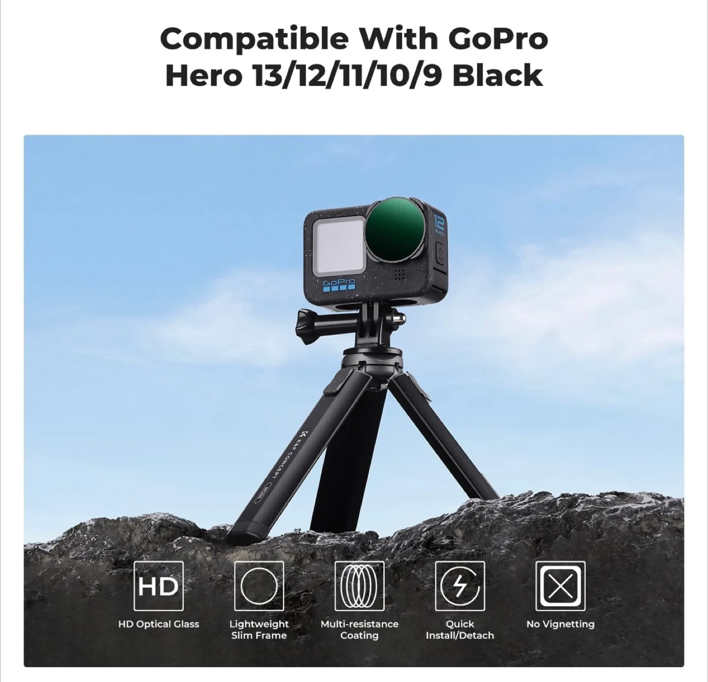 K&F Concept ND32-512 Lens Filter for GoPro Hero 13/12/11/10/9 image indicator(3)