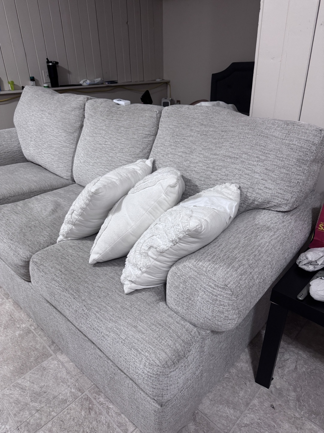 Light Grey Three-Seat Sofa - photo 3