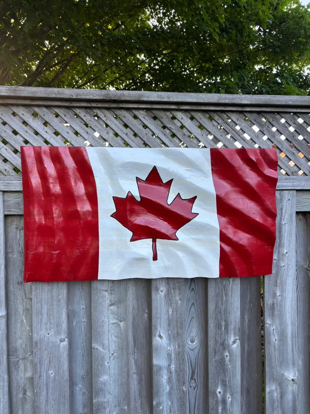 Wavy Wooden Canada Flag thumbnail