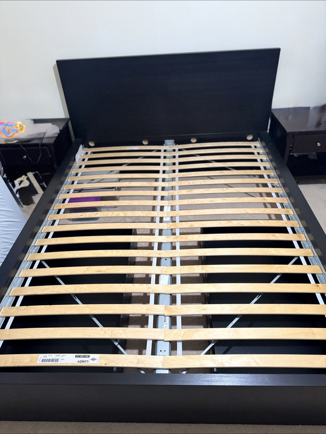 Ikea MALM Black-Brown Bed Frame + Dresser