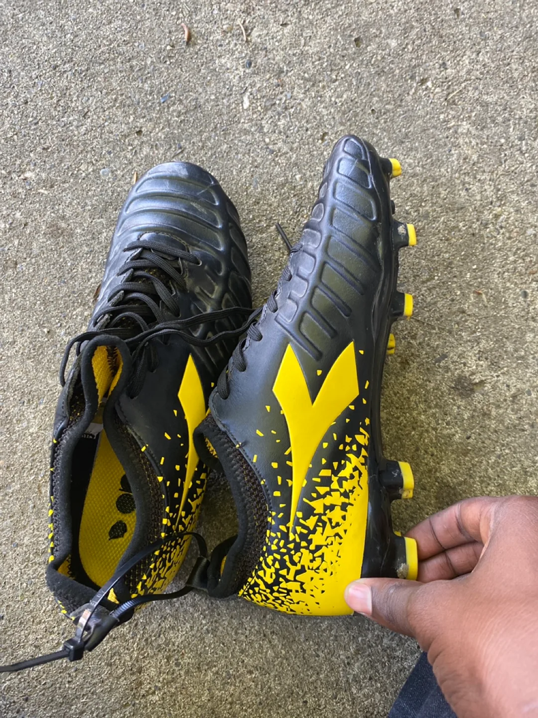 Black & Yellow Soccer Cleats thumbnail