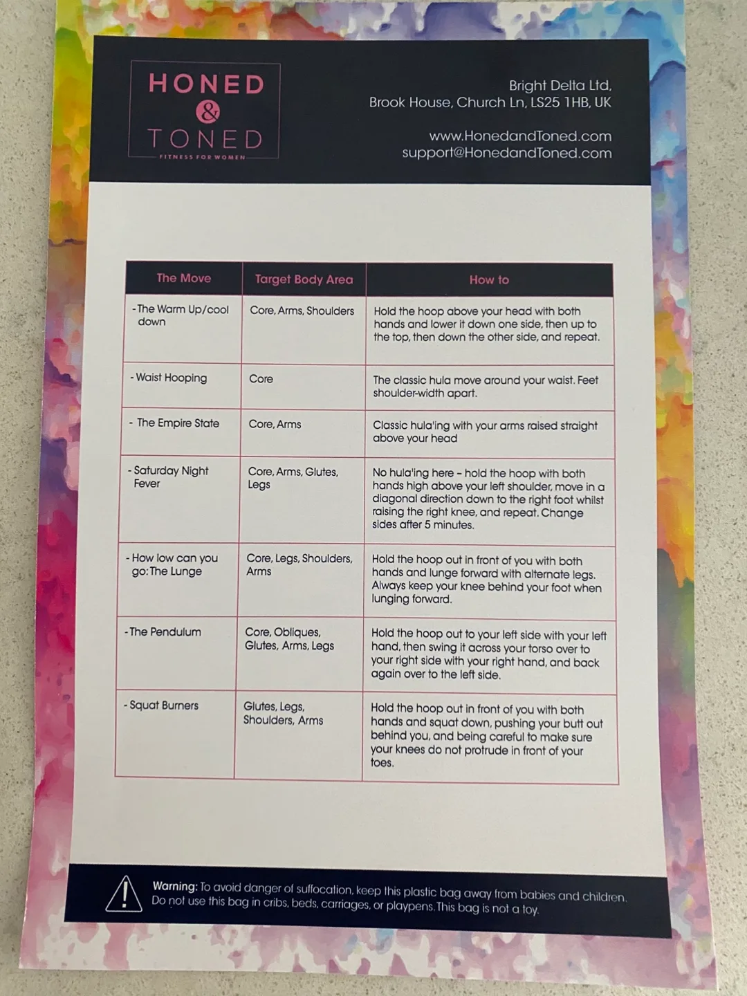 Honed & Toned Fitness Hoop - Pink & Blue image indicator(2)