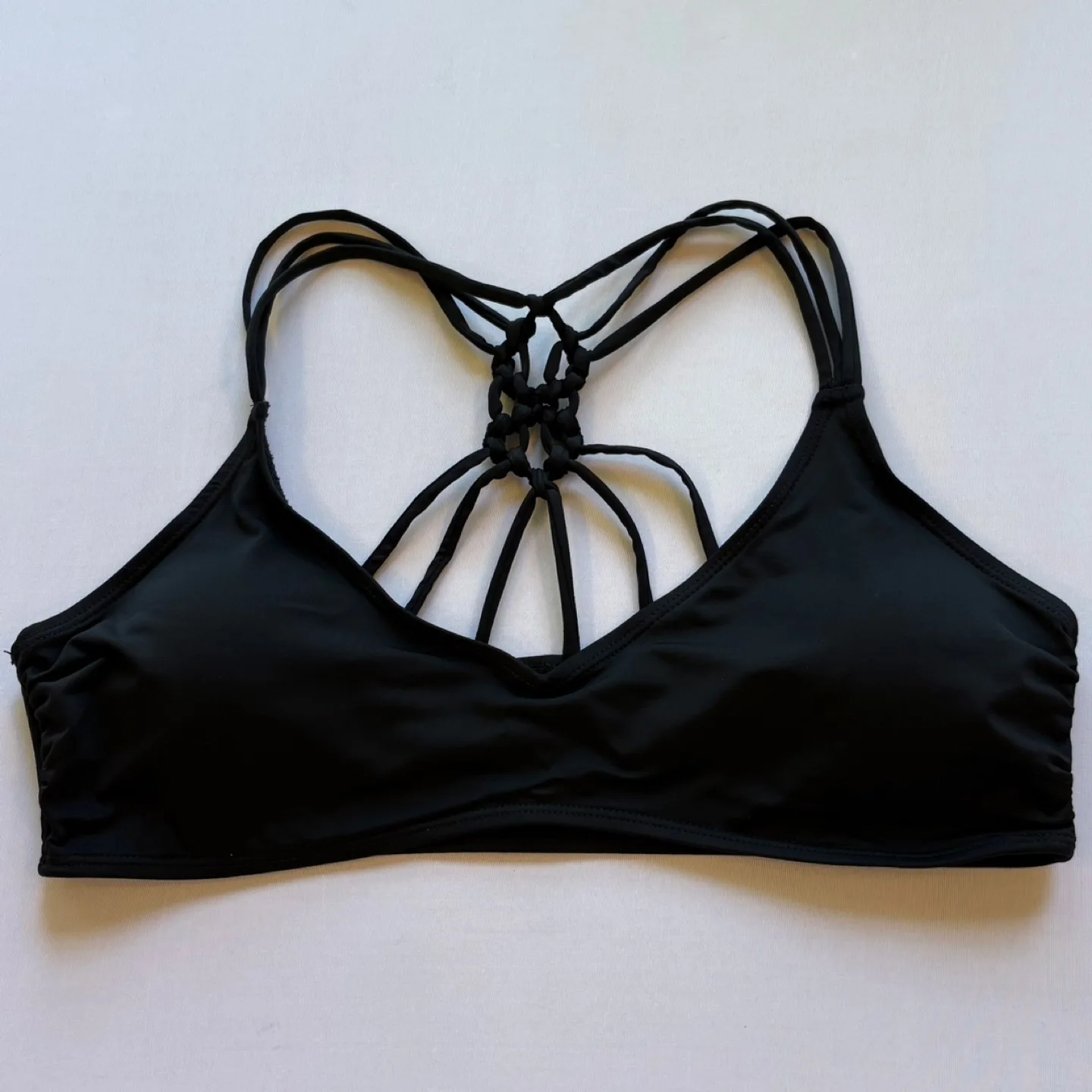 Ardene Strappy Bikini Top with Intricate Back Knot Design Sz XL thumbnail