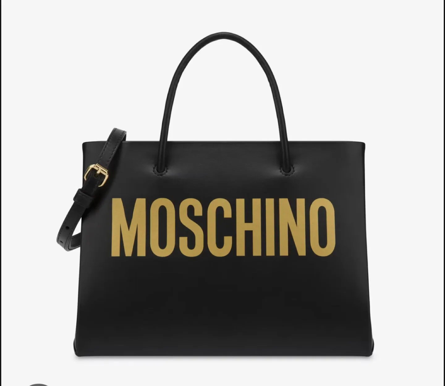 Moschino Black Leather Tote Bag thumbnail