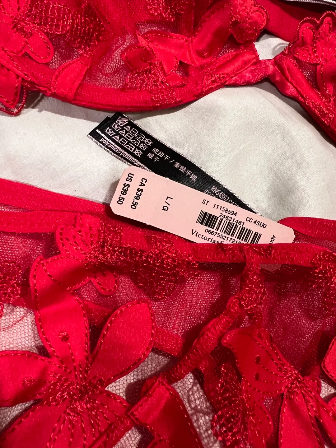 Victoria's Secret Red Lingerie Set - Size L/G image indicator(2)