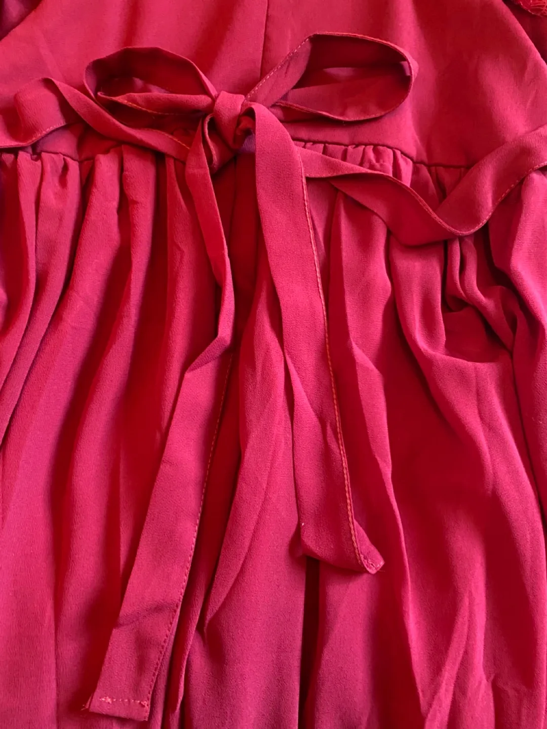 BNWT Burgundy Lace Sleeve Maxi Dress S/XS image indicator(3)