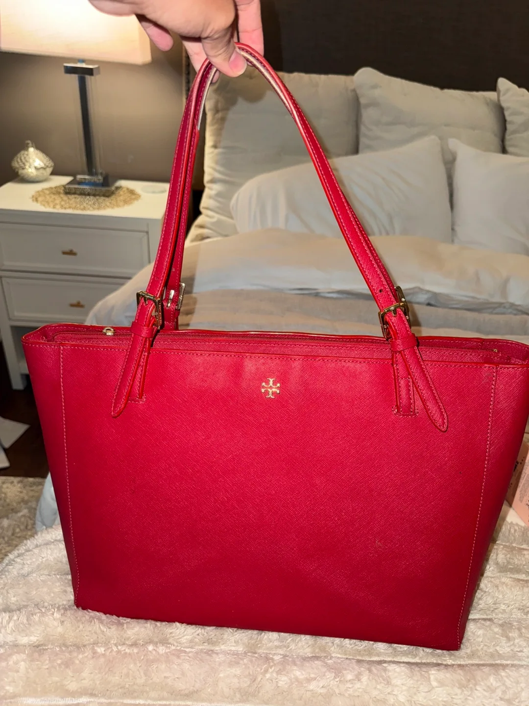 Tory Burch Red Tote Bag thumbnail