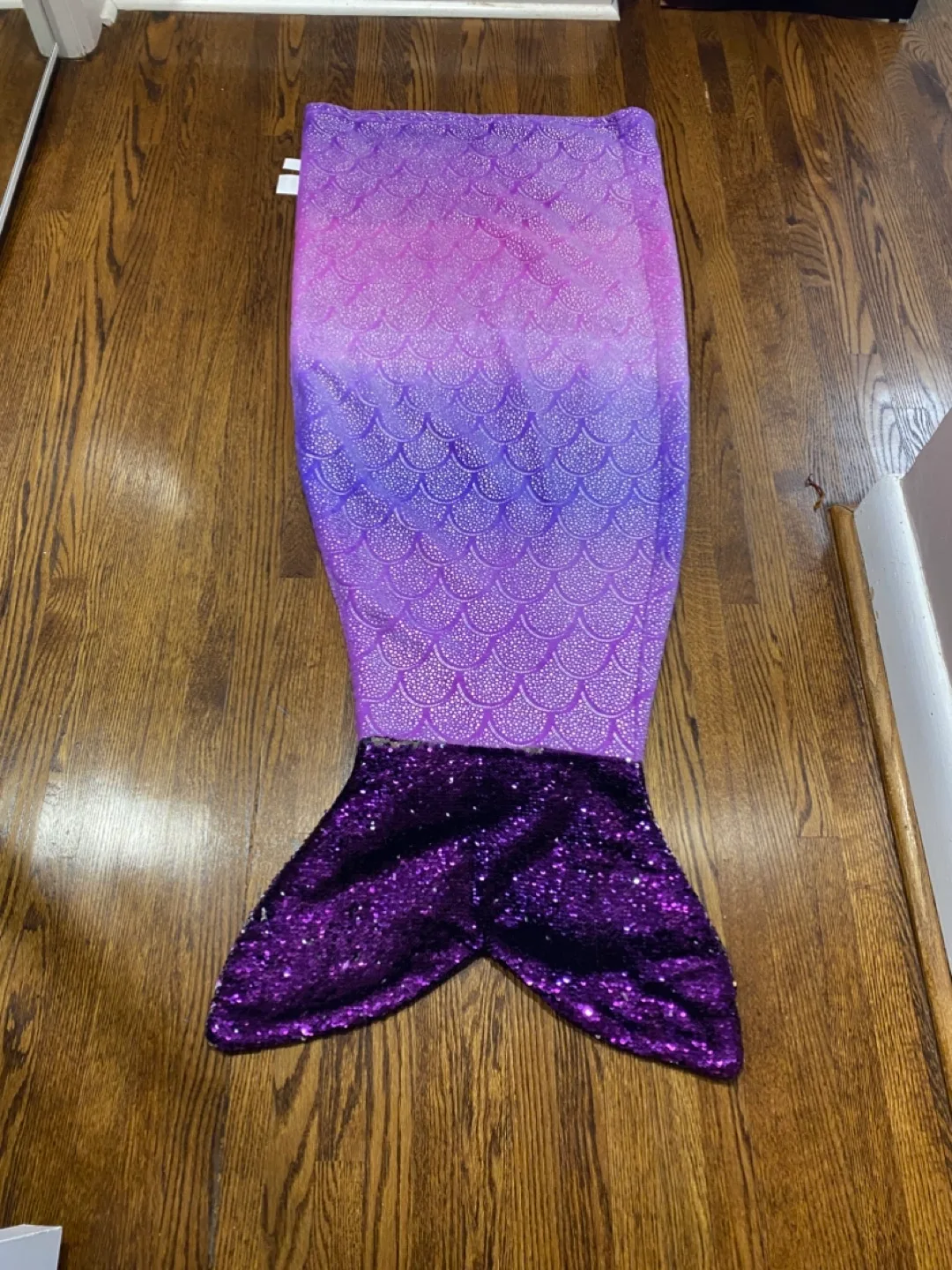Purple Mermaid Tail Blanket thumbnail