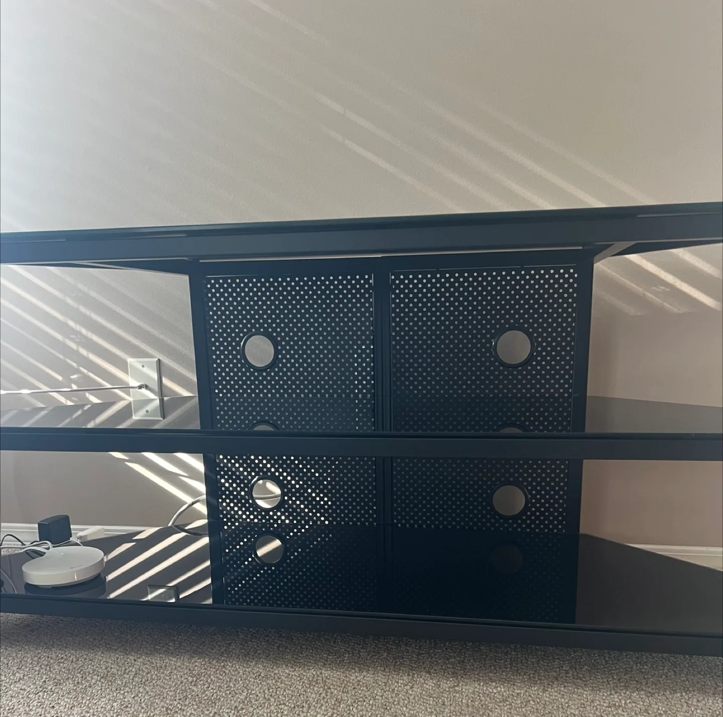 Black Glass Top TV Stand thumbnail