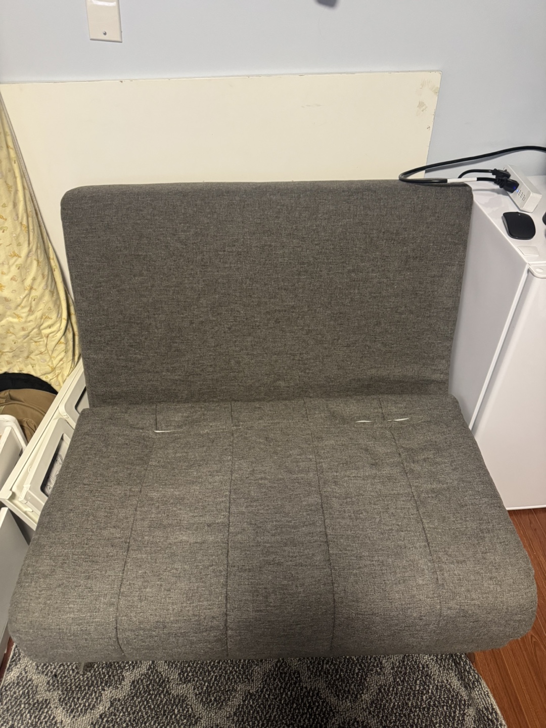 Grey Convertible Sofa Bed Chair - photo 3