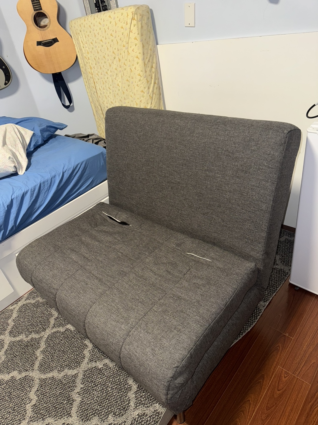 Grey Convertible Sofa Bed Chair