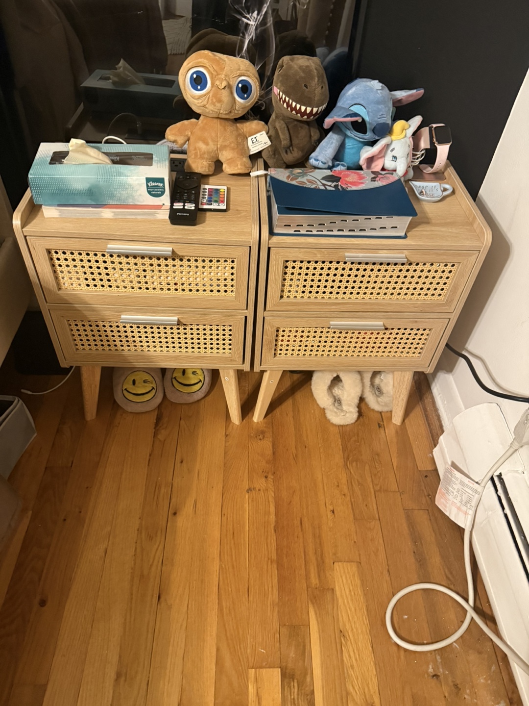 Rattan Nightstand with 2 Drawers - photo 2