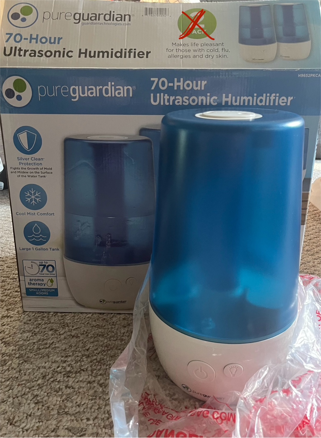 Brand New PureGuardian 70-Hour Ultrasonic Humidifier