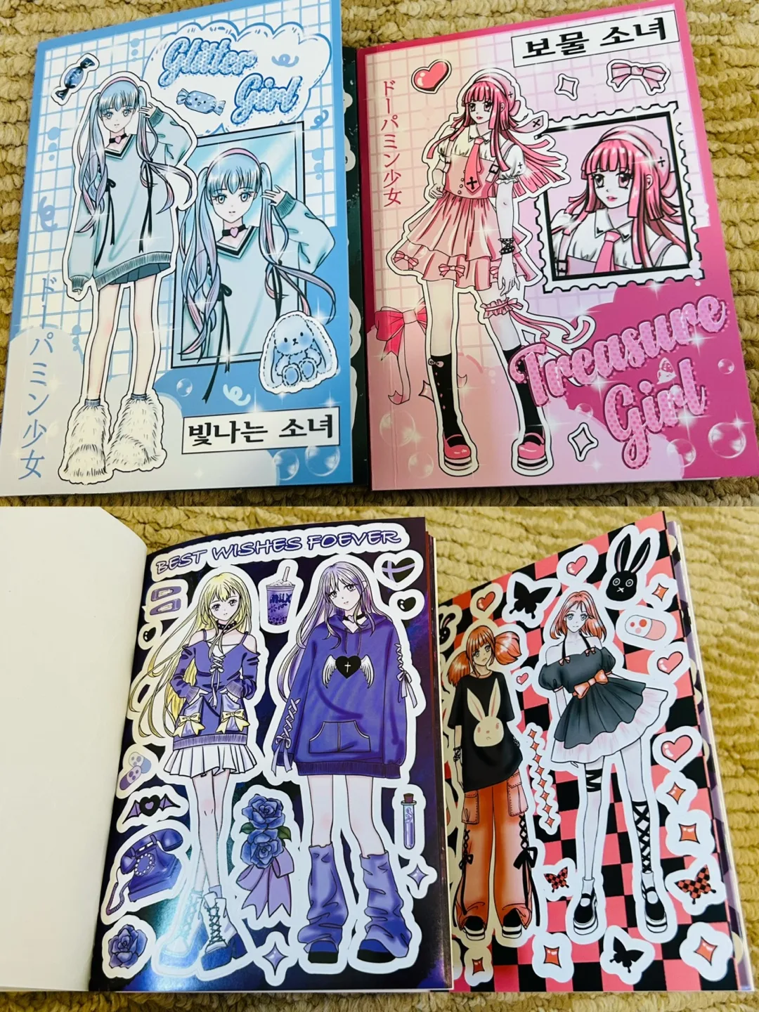 Kawaii Anime Girl Stickers - Scrapbooking thumbnail