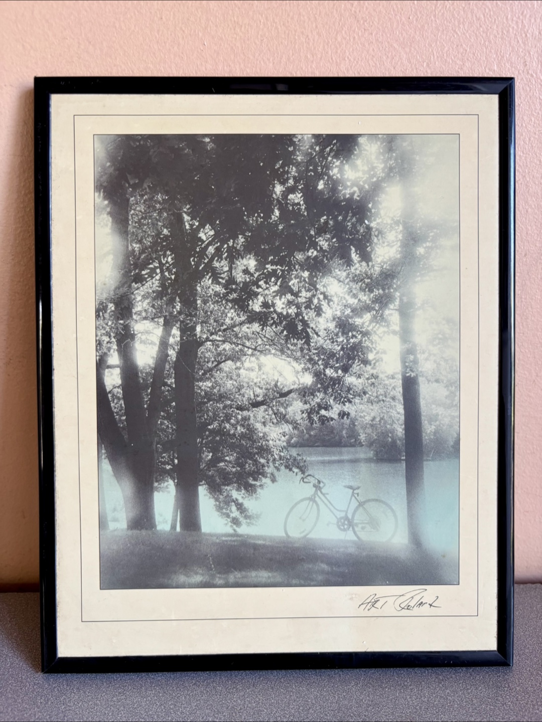 Lake and trees wall art