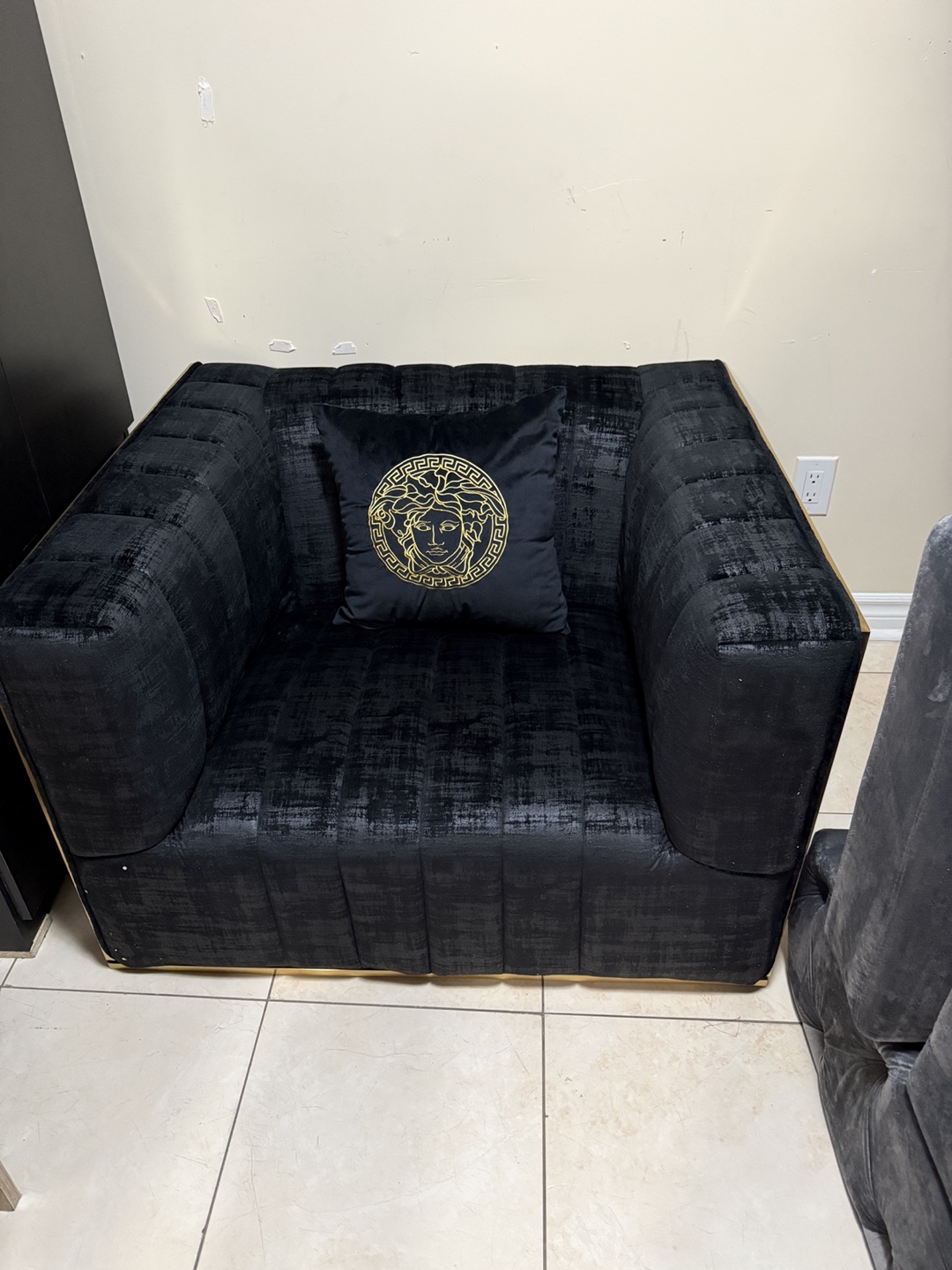 Versace Style Loveseat & Armchair Set