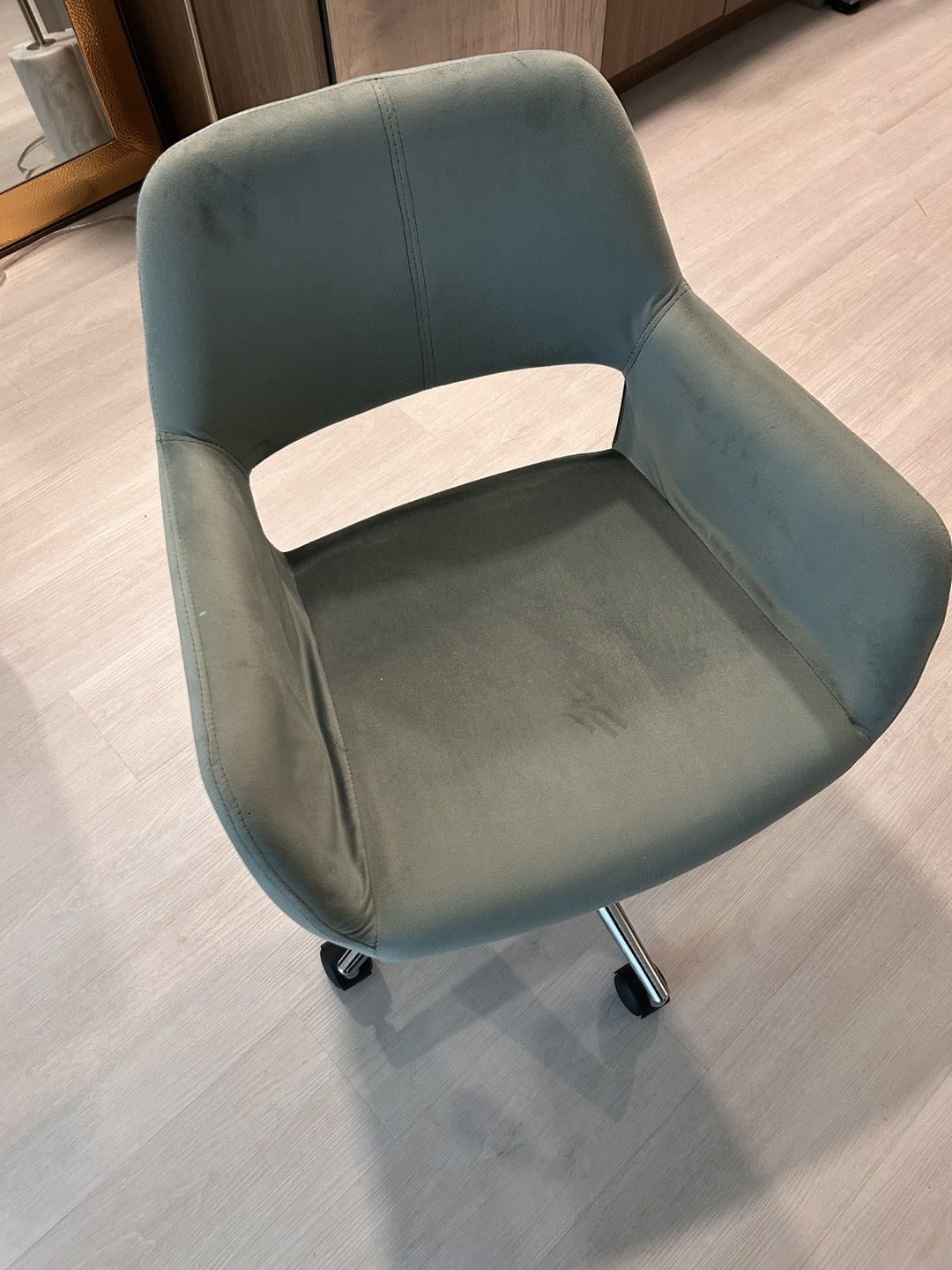 Green Velvet Office Chair