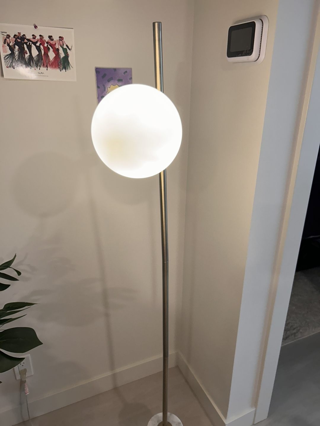 Globe Floor Lamp with Marble Base - photo 3