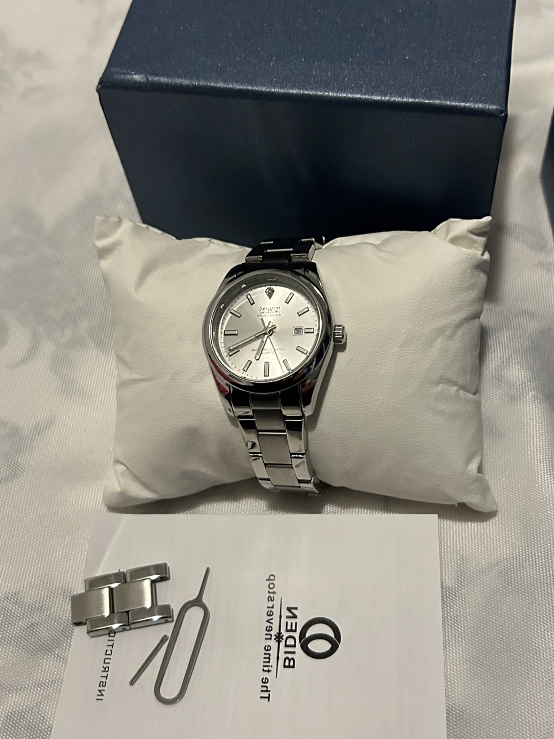 Biden Stainless Steel Silver Watch