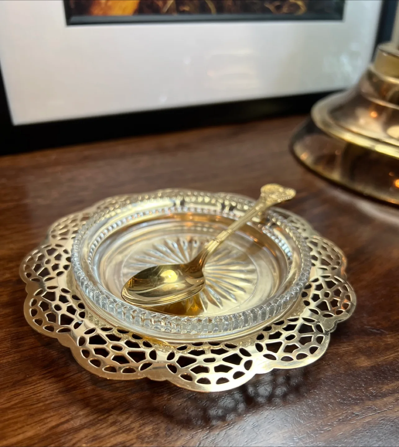 Vintage WM. A. Rogers Oneida Brass Dish thumbnail