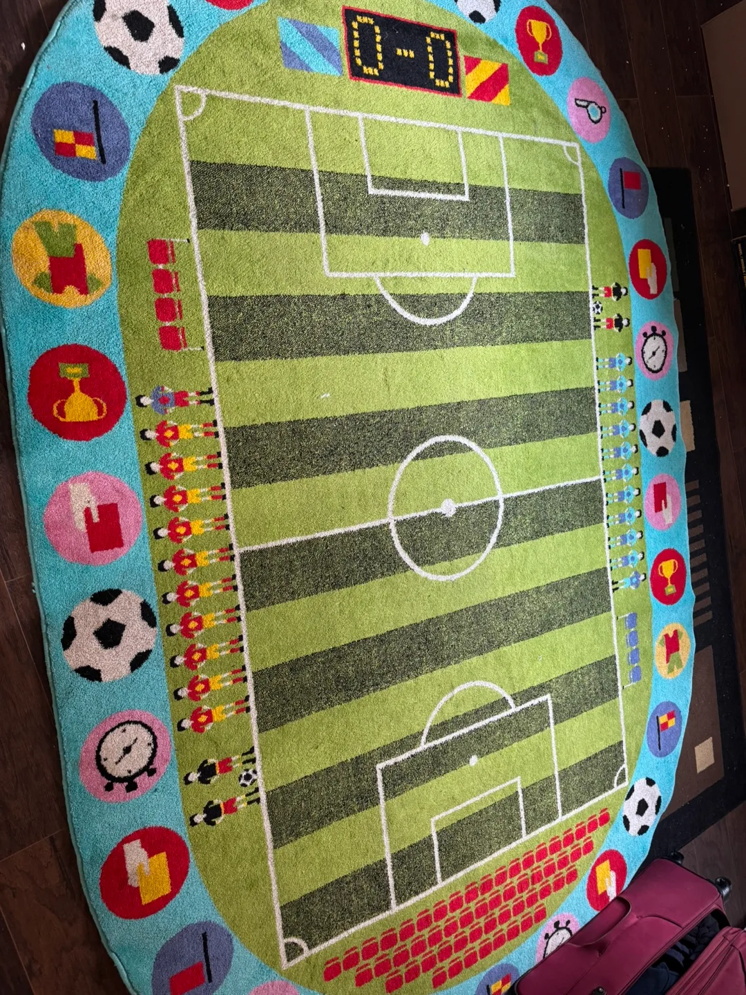 Savin Carpet Kids Soccer Collection Rug thumbnail