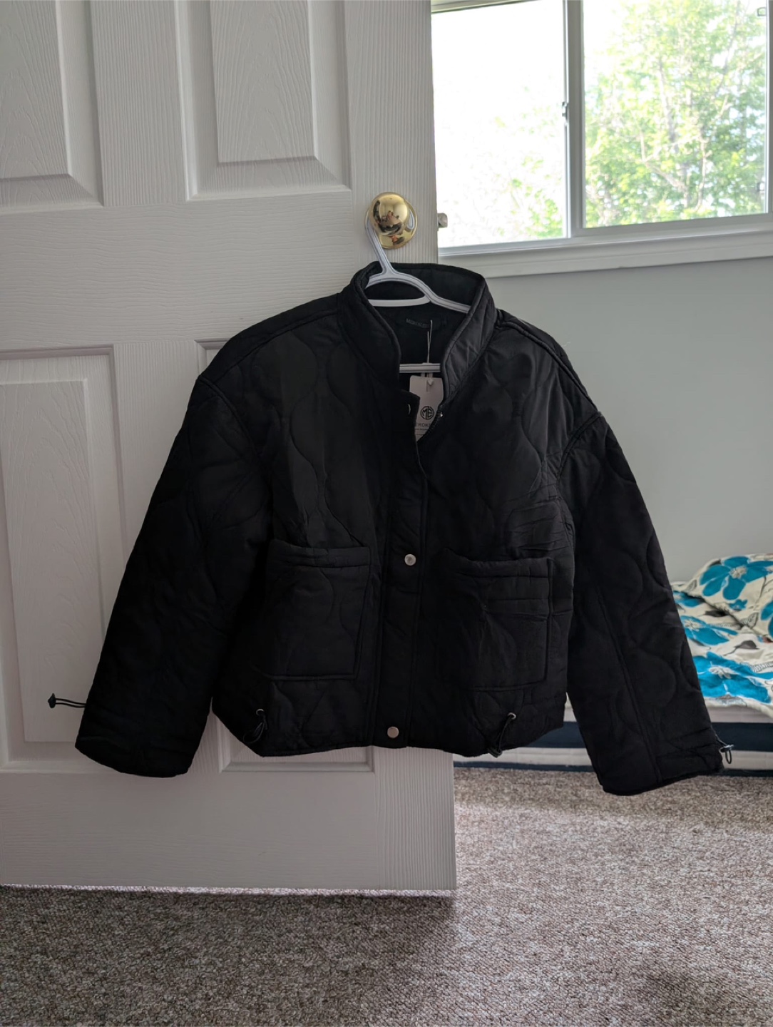 BCBGMAXAZRIA Black Quilted Jacket - Size S