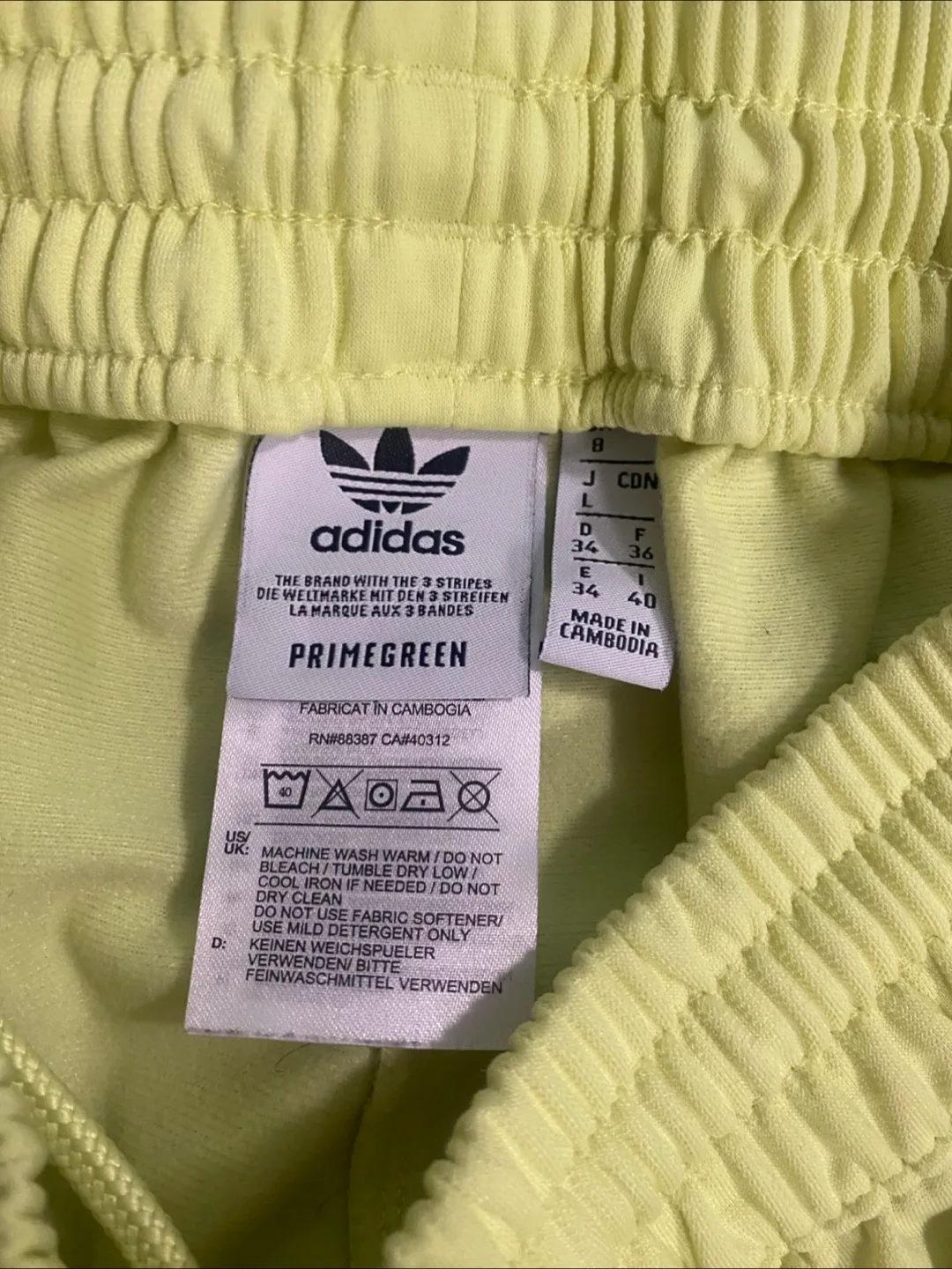 Adidas Primegreen Yellow  Shorts - Size Small image indicator(3)