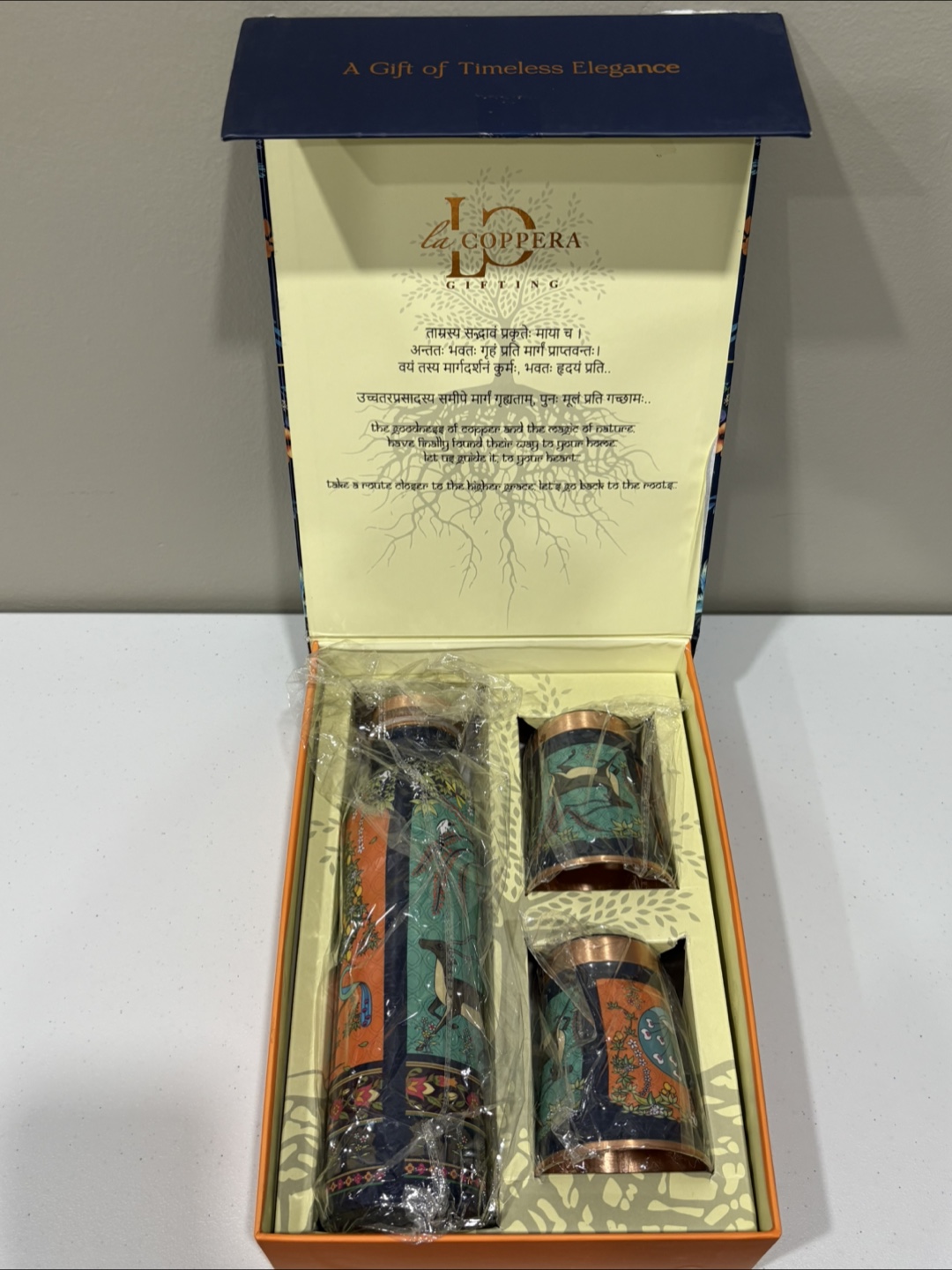 La Coppera Gift Set - Bottle & 2 Cups