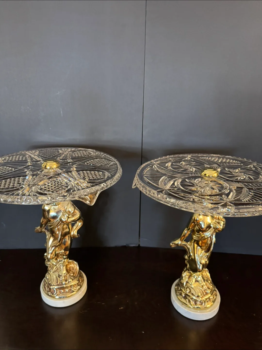 Vintage Cherub Crystal Cake Stands image indicator(7)