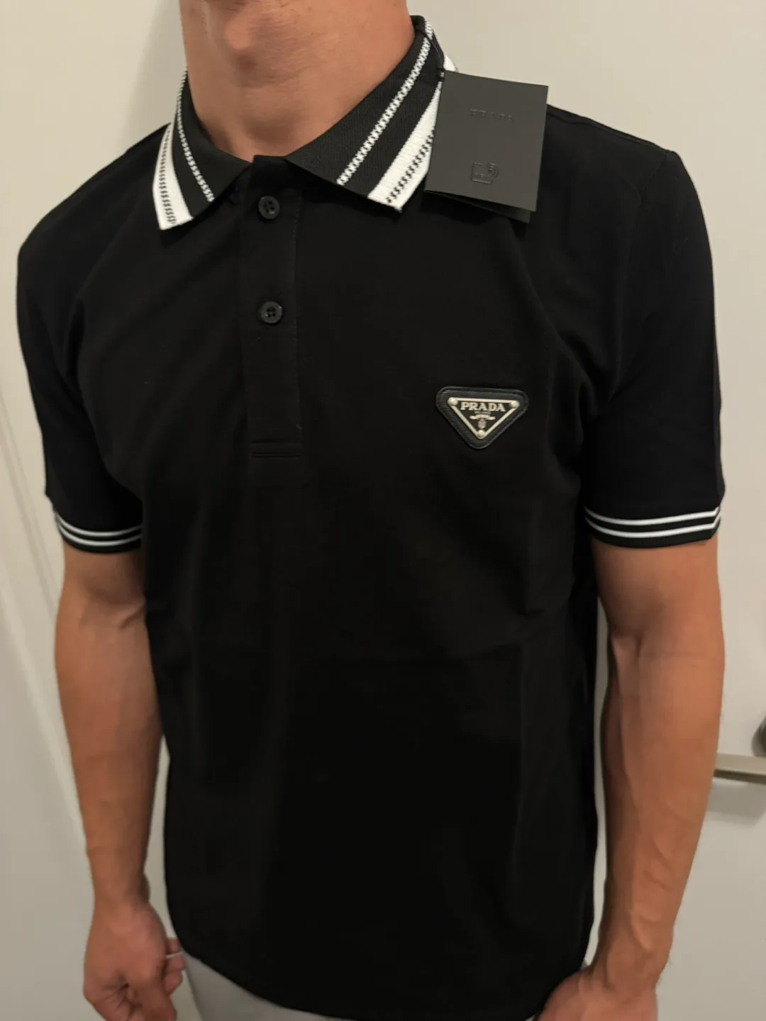 New Prada Black Polo Shirt image indicator(2)