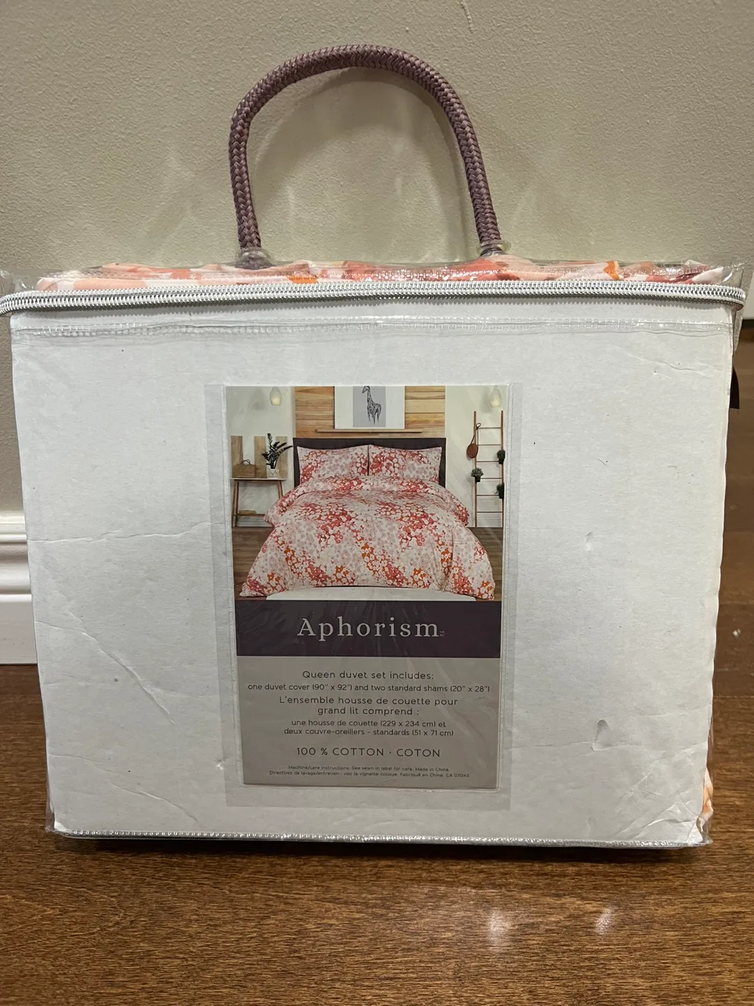 Aphorism Queen Duvet Set - Floral Pattern, 100% Cotton thumbnail
