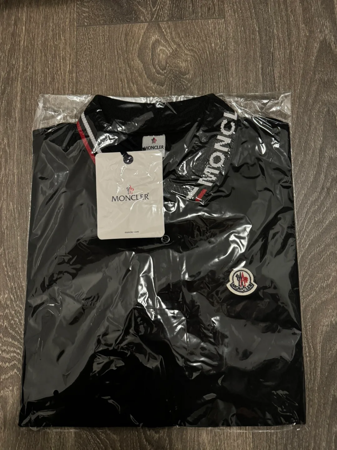 New Moncler Black Polo Shirt image indicator(2)
