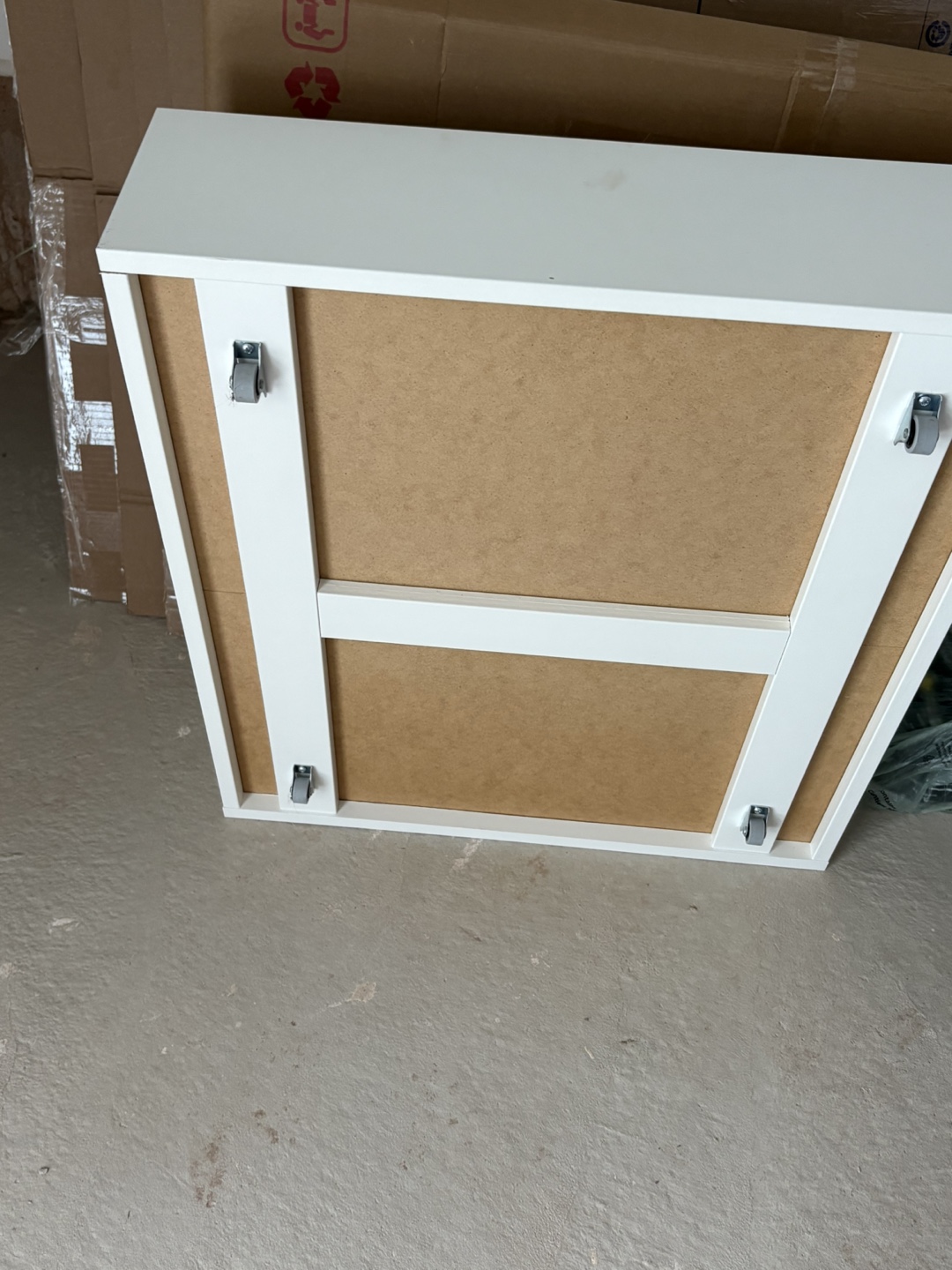White Shelving Unit for queen bed (2 large and 2 small drawers) - photo 3