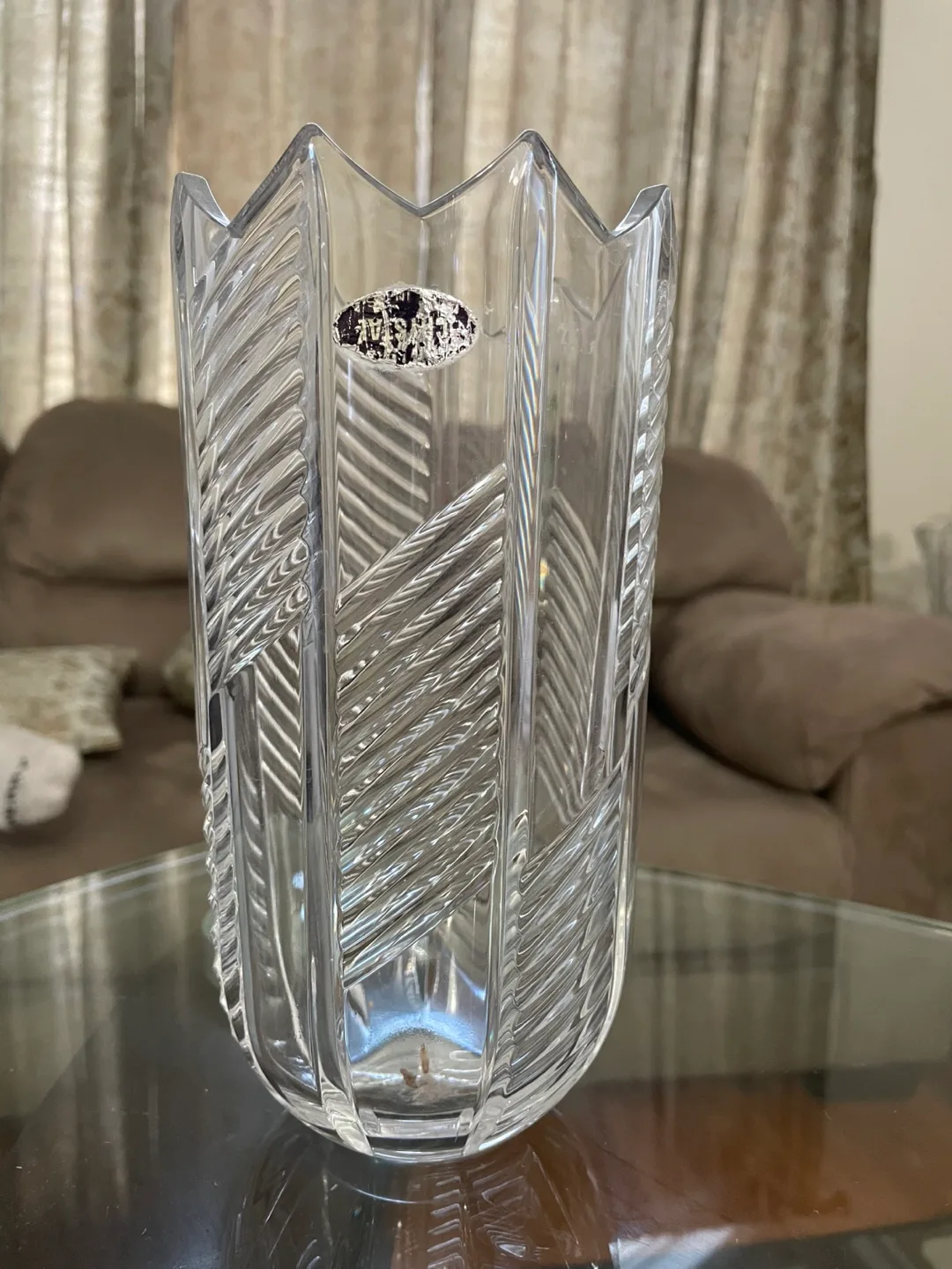 Bohemian Czechoslovakian Crystal Vase thumbnail