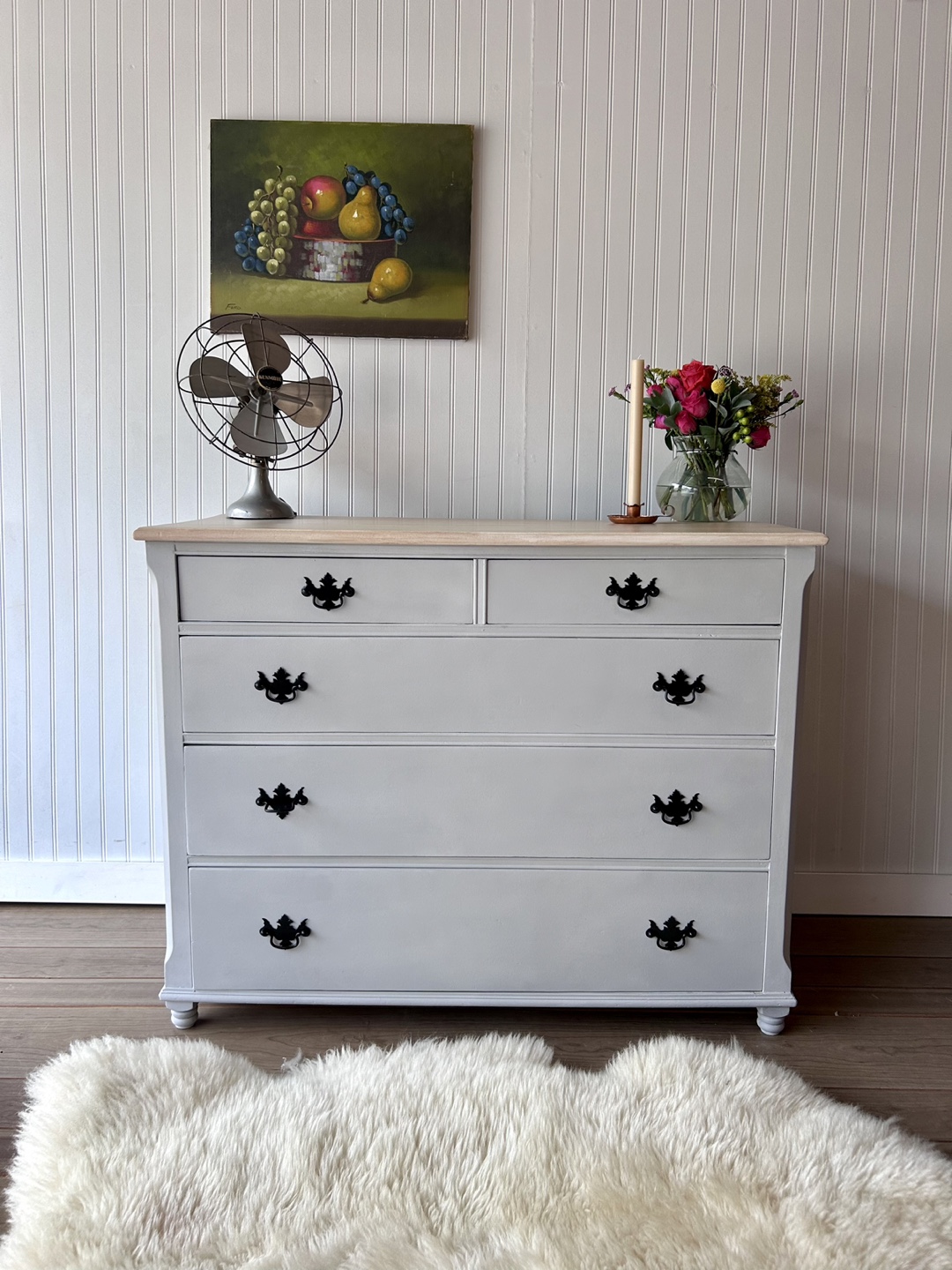 Refinished Solid Wood Dresser, Nursery Dresser