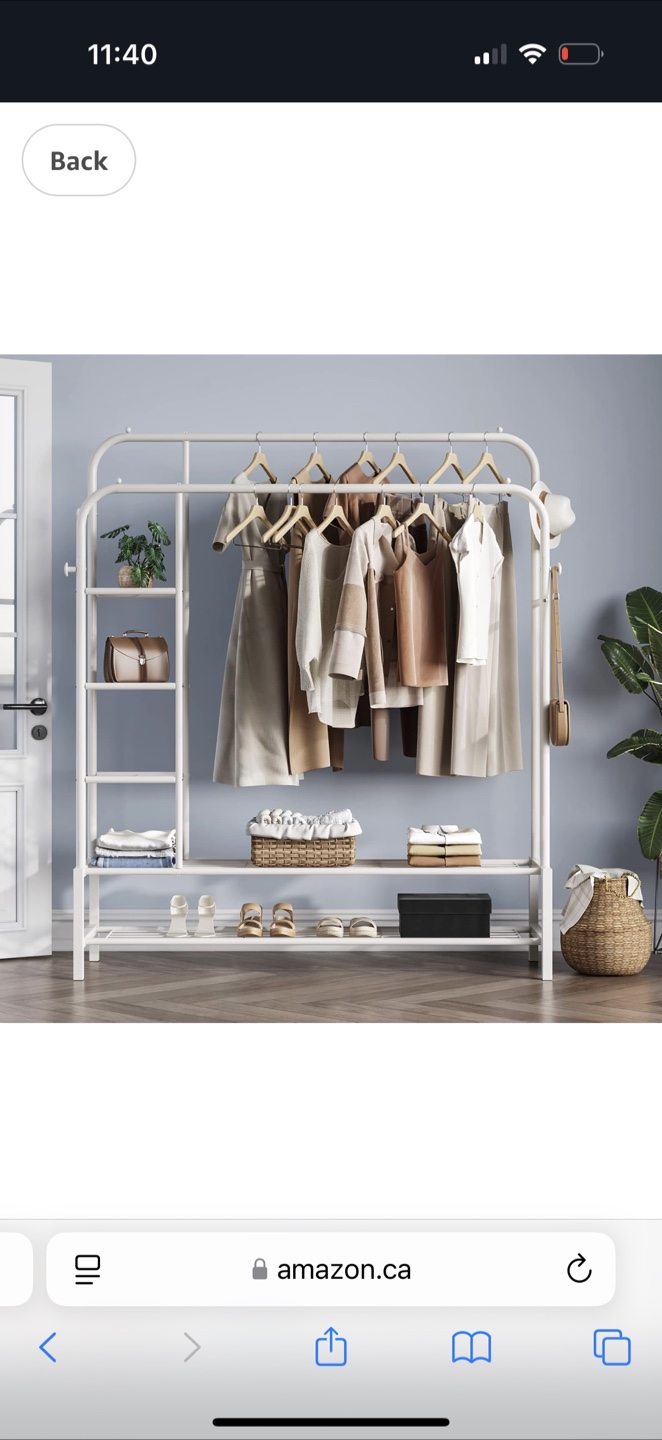White Metal Clothing Rack - photo 4