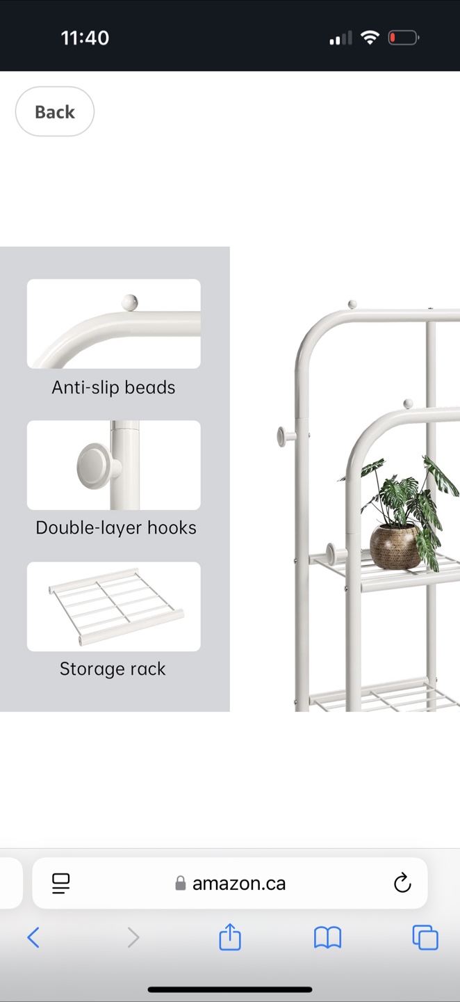 White Metal Clothing Rack - photo 5