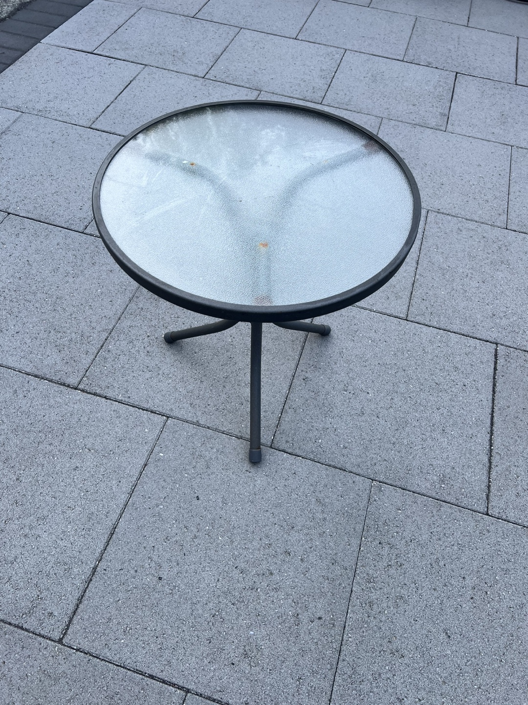 Small Round Glass Top Table