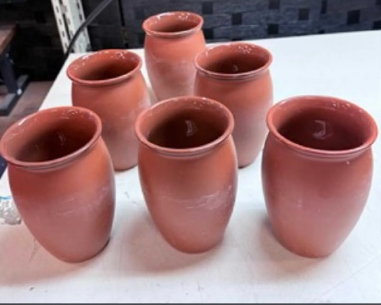 6 Cantaritos De Barro Mexicanos - 20 oz thumbnail
