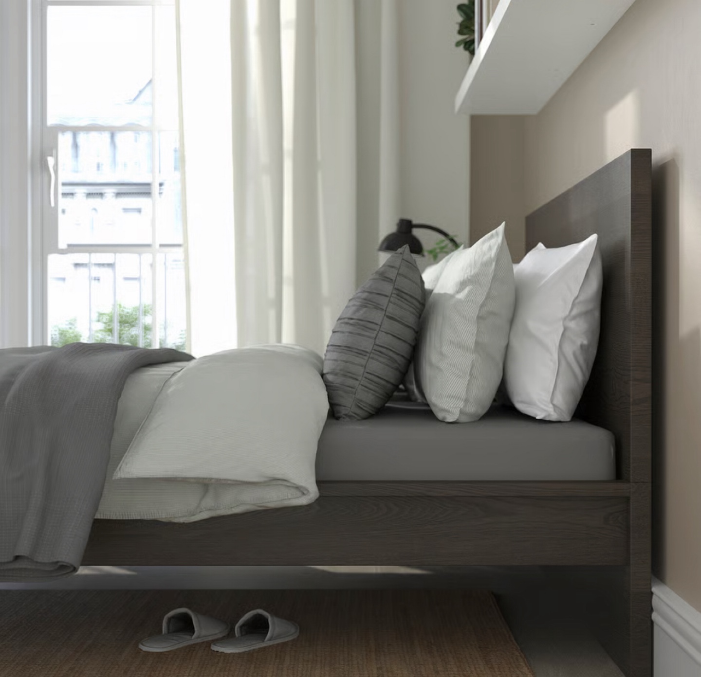 Ikea MALM Black-Brown Bed Frame + Dresser - photo 4